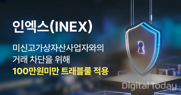 인엑스, 미신고 가상자산 사업자와의 거래 차단 위해 100만원 미만 트래블룰 적용
